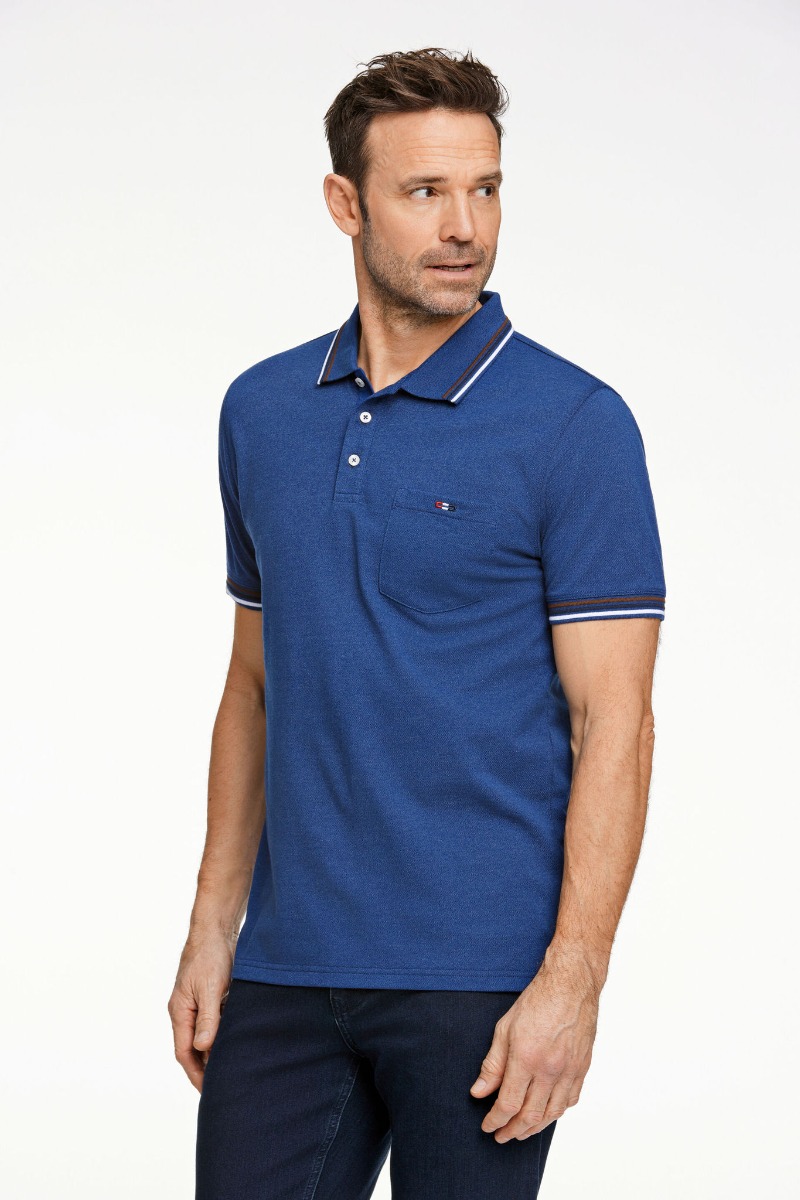 Bison Signature Polo Pique 80-431004-blue524