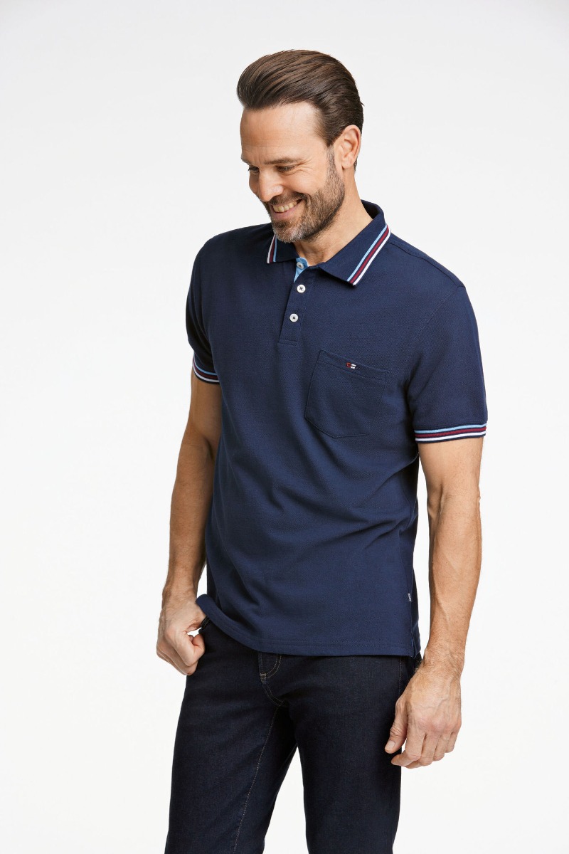 Bison Signature Polo Pique 80-431004-navy