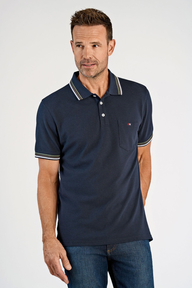 Bison Signature Polo Pique 80-431004-navy625