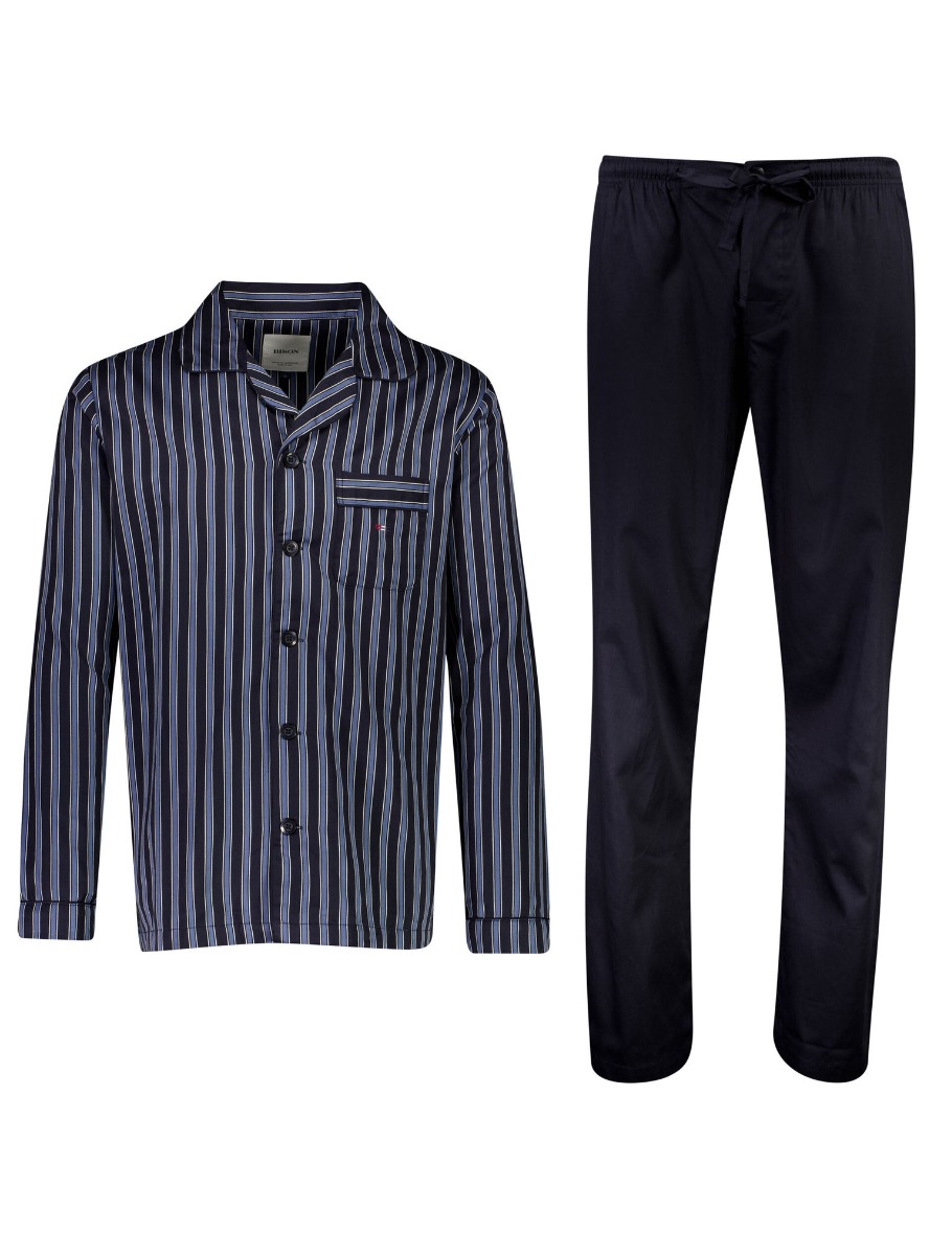 Bison Satin Pyjamas 80-962004-navy