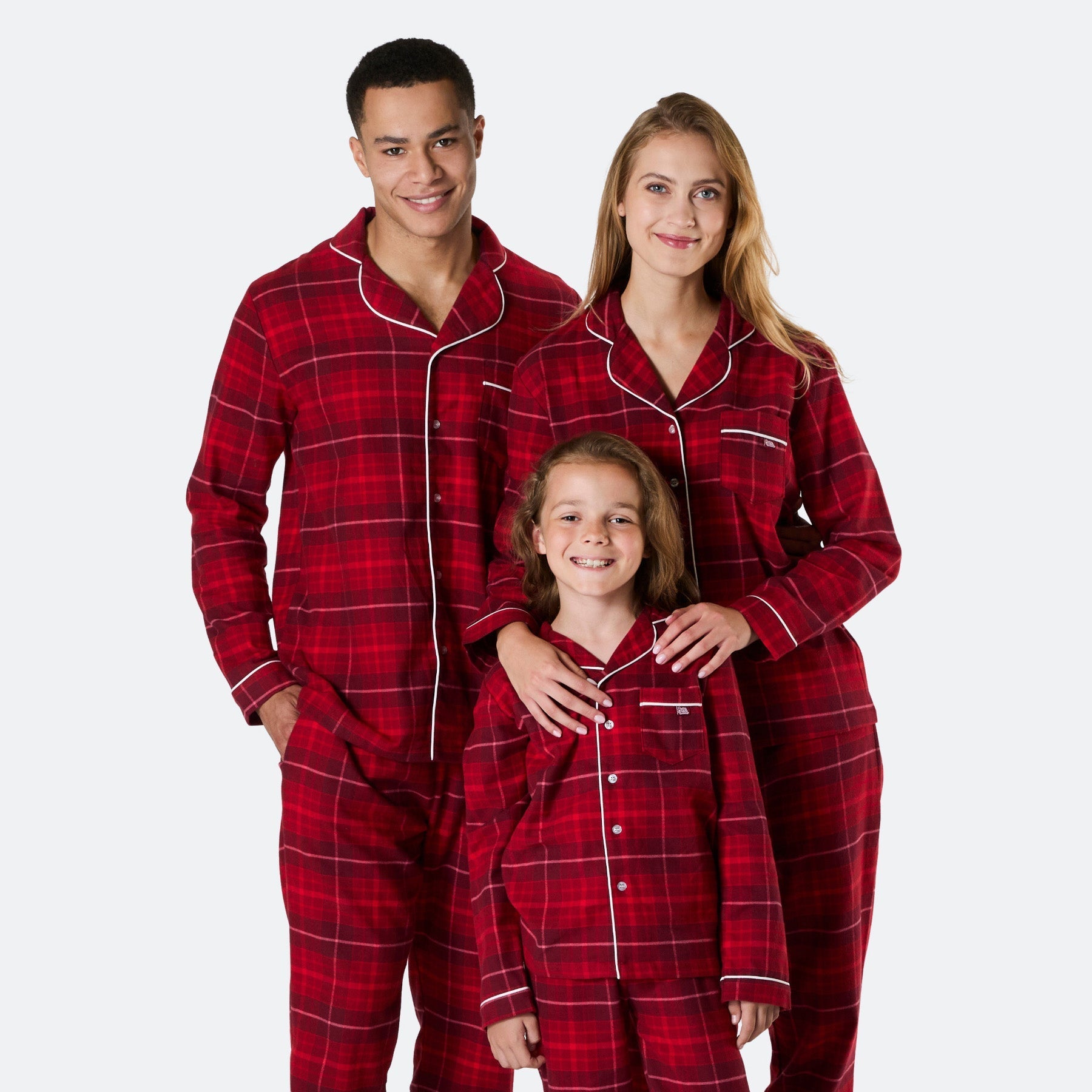 Flannel Rød Julepyjamasser Familie