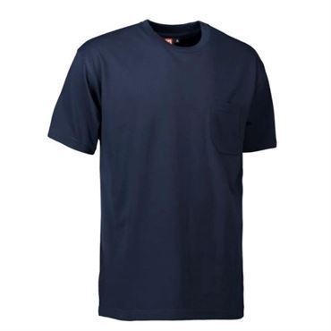 Id T-time T-shirt Med Brystlomme  0550 Navy-3xl
