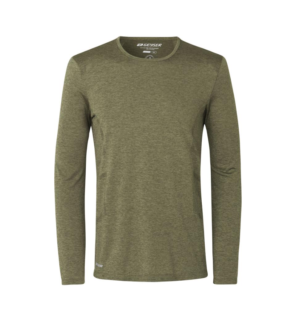 Geyser L/s T-shirt Oliven Melange-3x-large