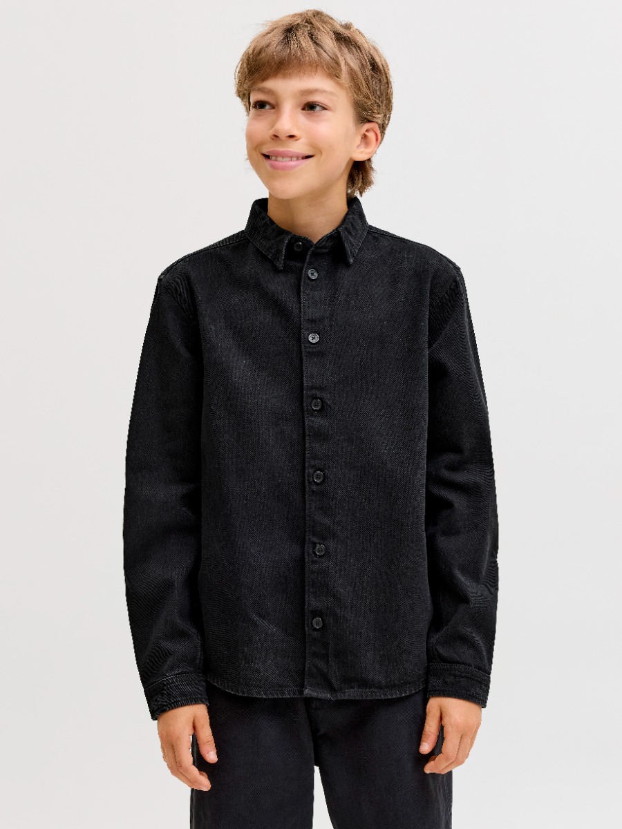 Jack & Jones Junior Denim Skjorte 12286692-black
