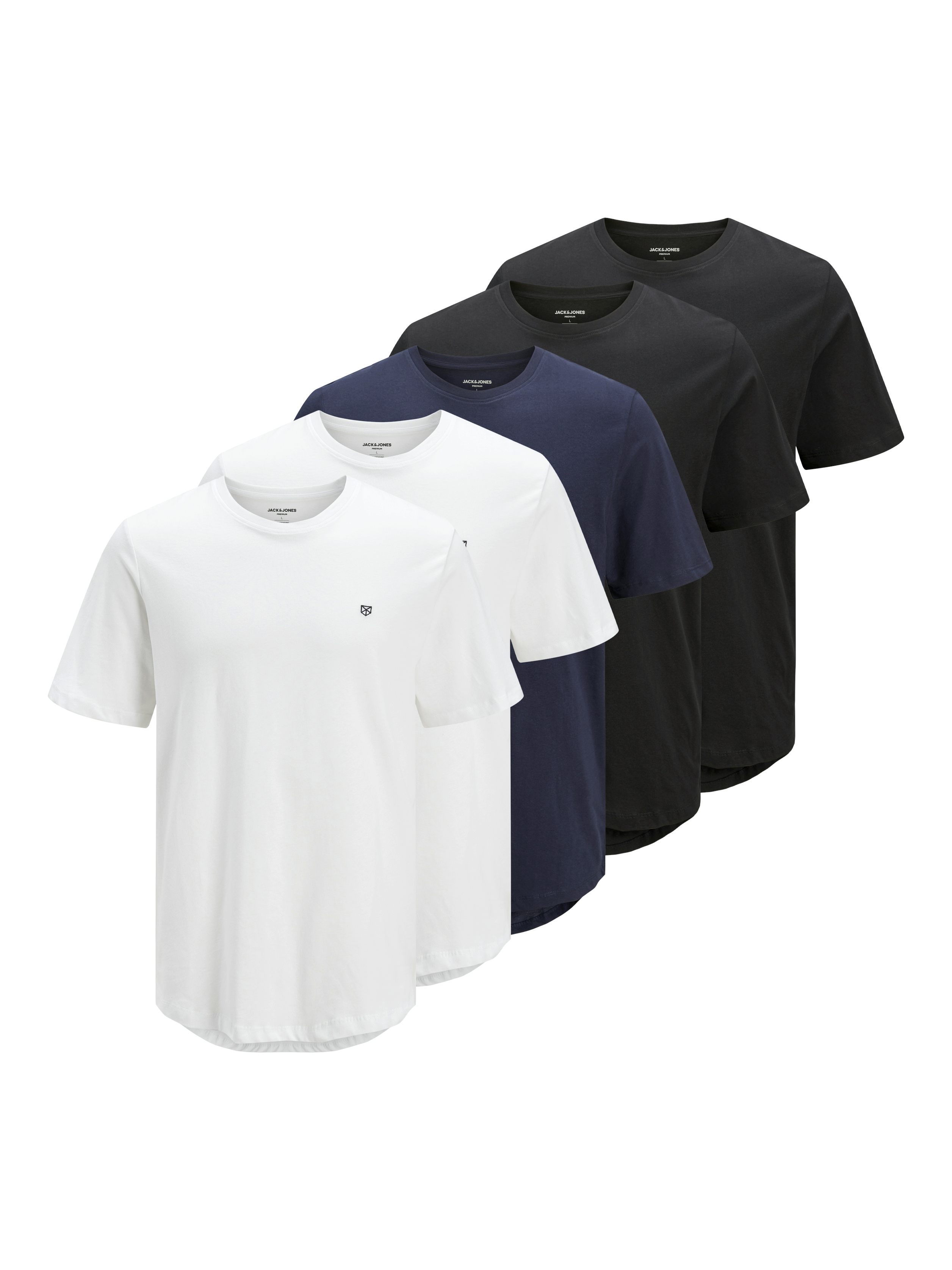 Jack & Jones 5-pack T-shirt-large