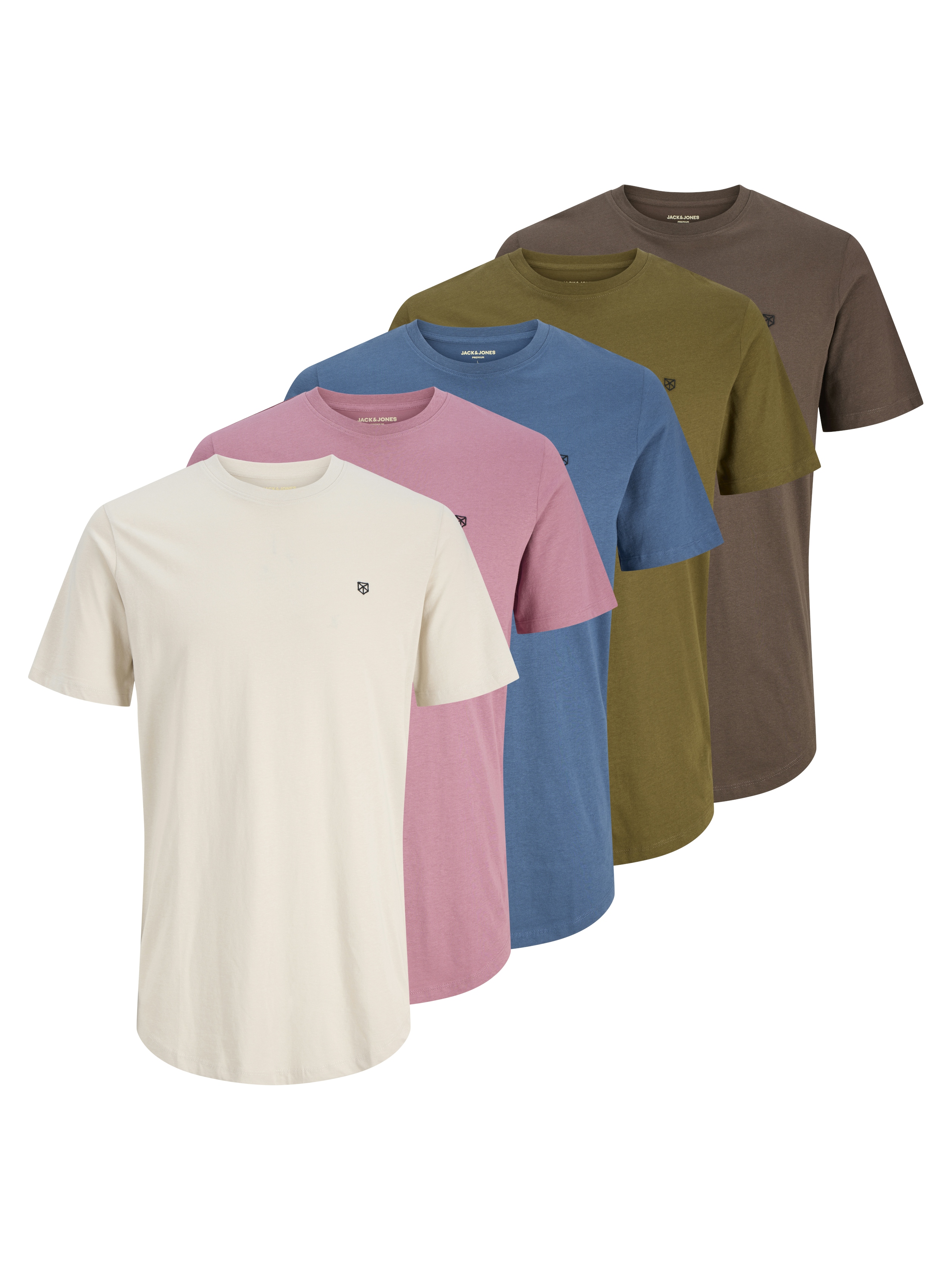 Jack & Jones 5-pack T-shirt-x-small
