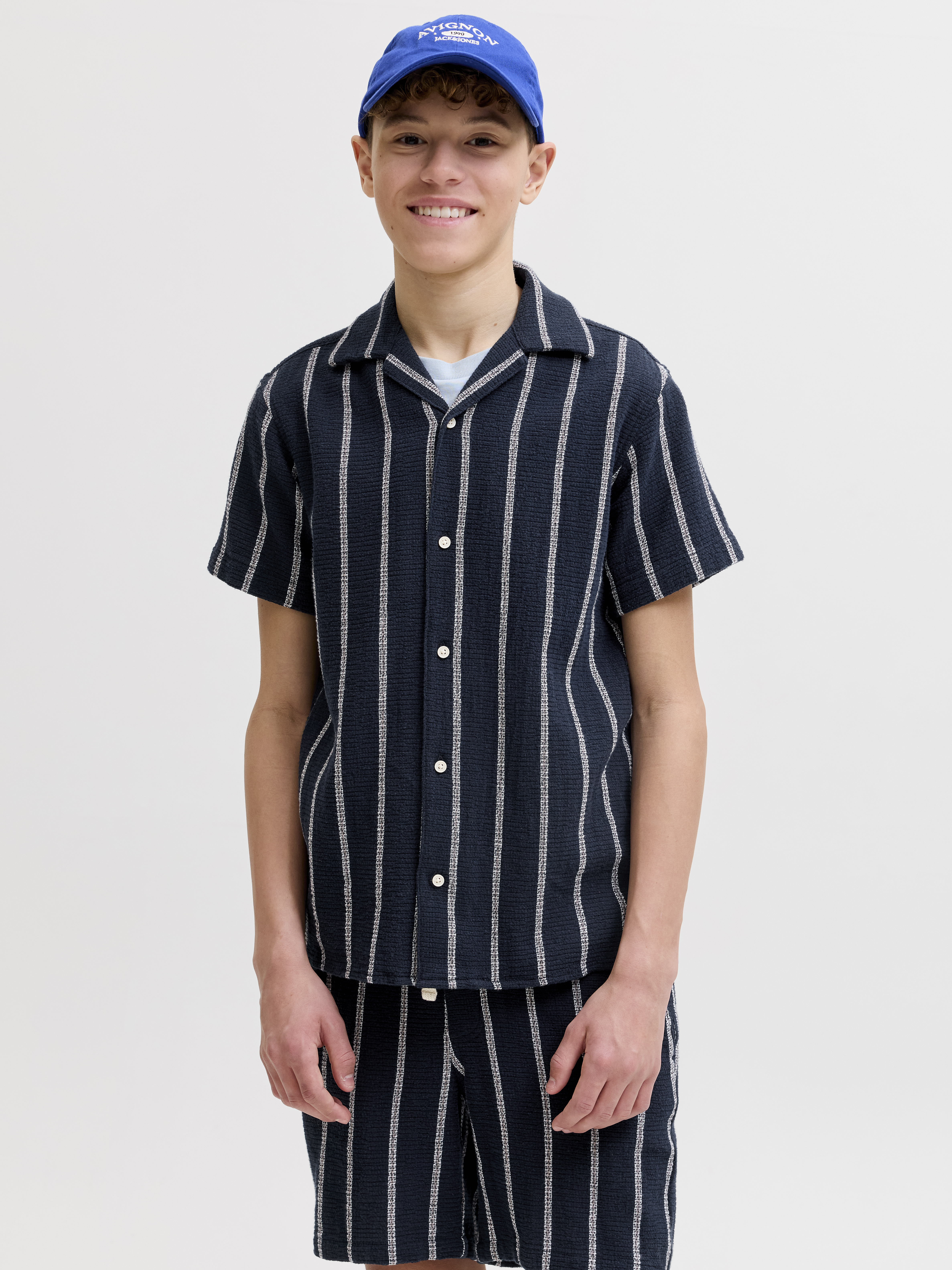 Jack & Jones Junior Kortærmet Skjorte 12279707-sky Captain-128 / 8 År