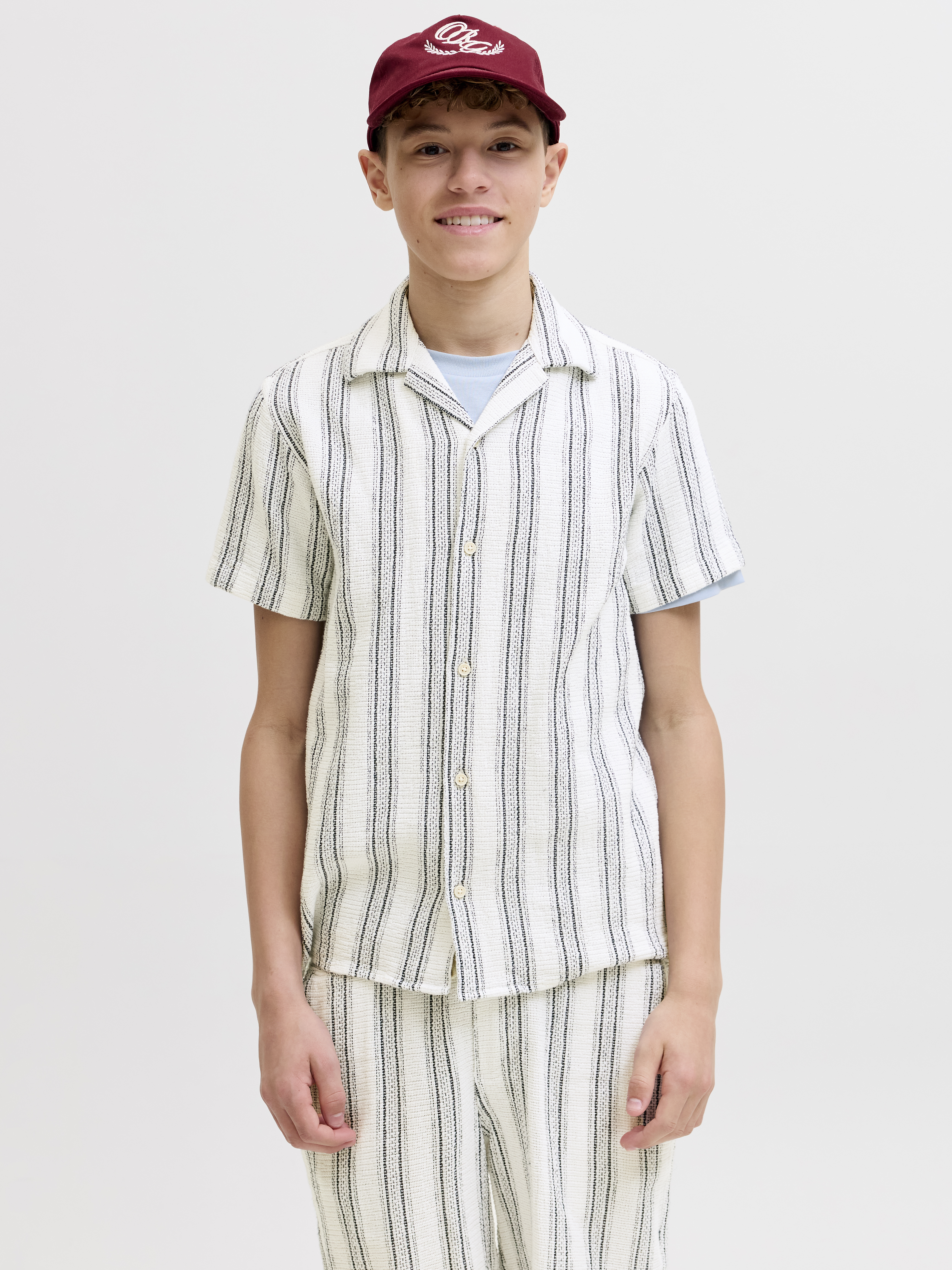 Jack & Jones Junior Kortærmet Skjorte 12279707-cloud Dancer-152 / 12 År