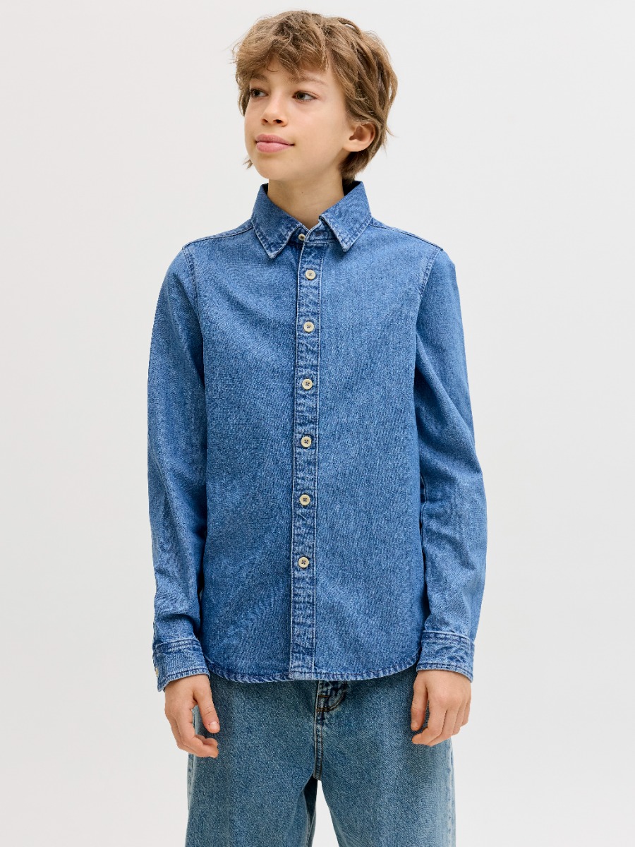 Jack & Jones Junior Denim Skjorte 12294475-blue