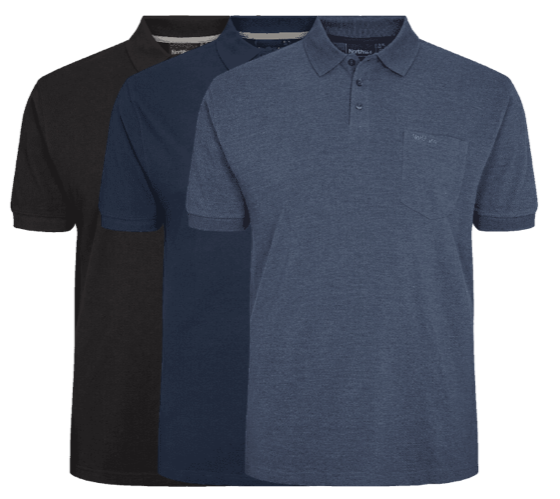 North 56°4 3-pack Polo 99011 Mix-x-large