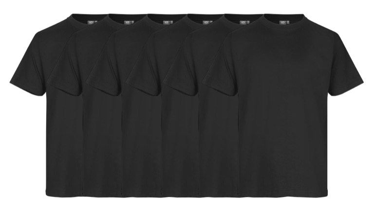 Id T-time 6-pak T-shirt 0510 Sort