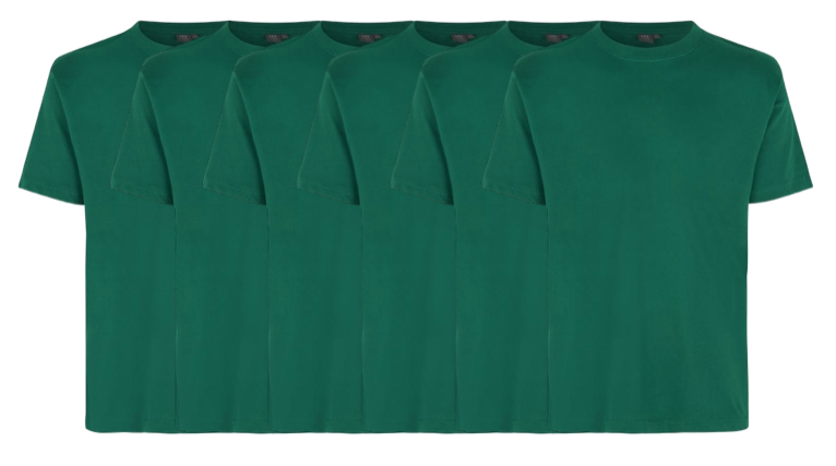 Id T-time 6-pak T-shirt 0510 Grøn