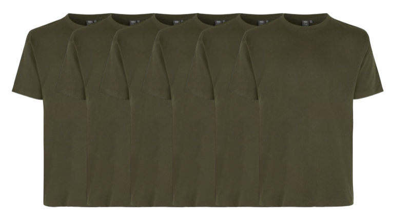 Id T-time 6-pak T-shirt 0510 Oliven