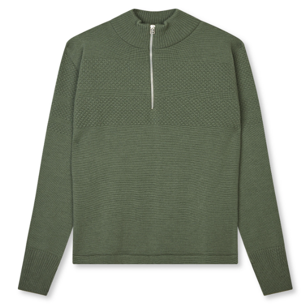 Mads Nørgaard Klemens Half Zip Strik Four Leaf Clover
