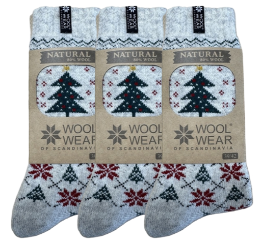 Wool Of Scandinavia 3-pak Jule Ragsokker-35-38