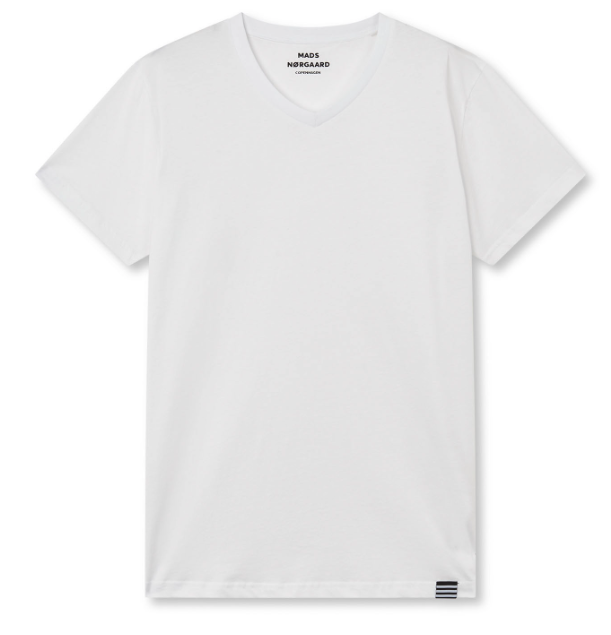Mads Nørgaard V-hals T-shirt Tjalve White