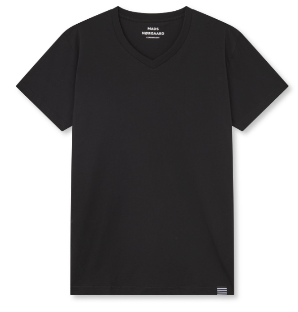 Mads Nørgaard V-hals T-shirt Tjalve Black