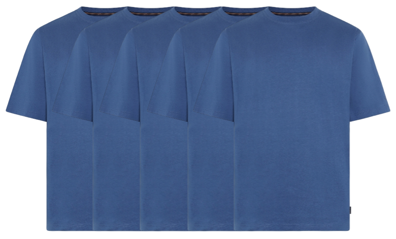 Signal 5-pak T-shirt Eddy Organic True Blue-2x-large