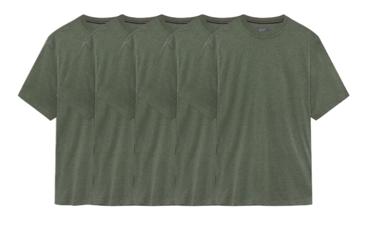 Signal 5-pak T-shirt Eddy Organic Green Bottle Melange
