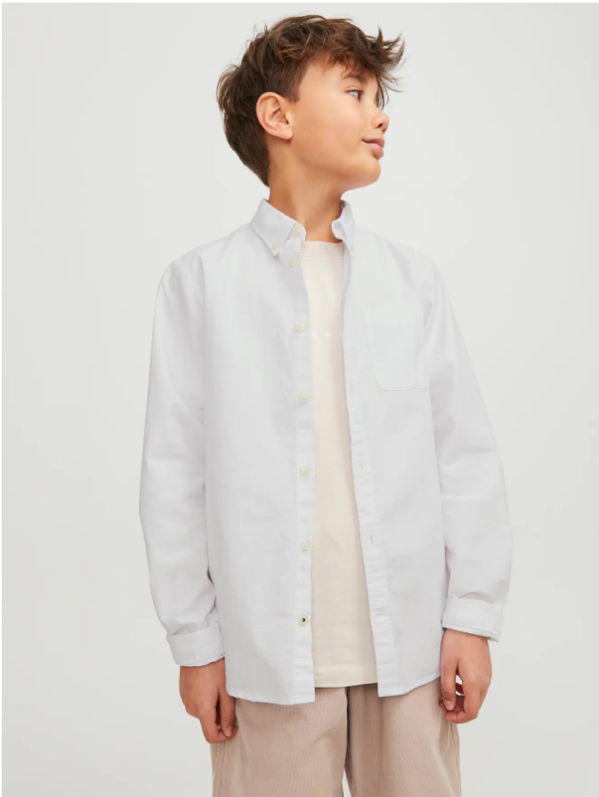 Jack & Jones Junior Oxford Skjorte 12183229-white