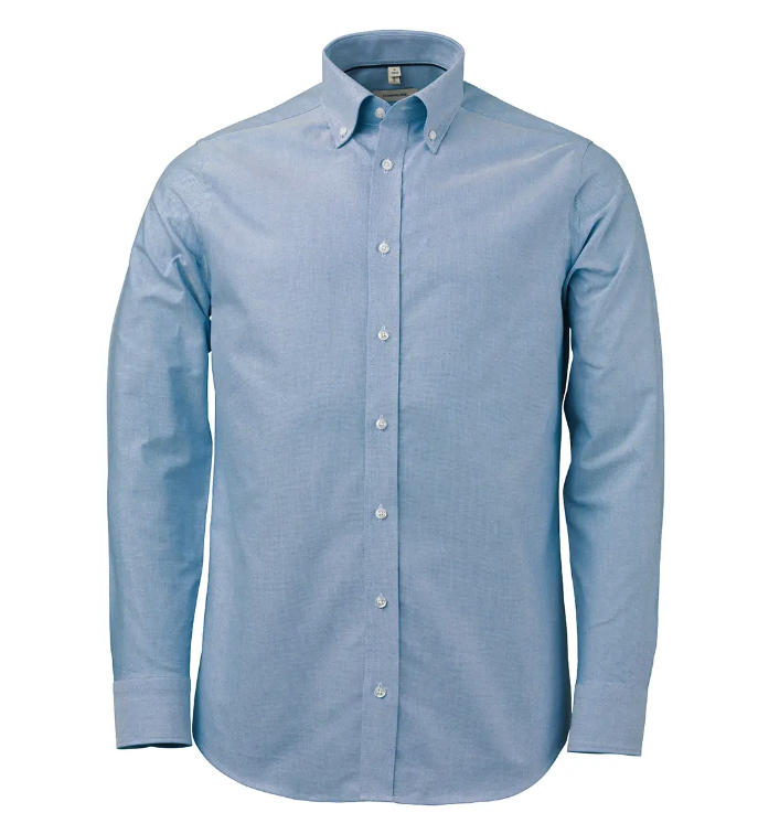 Oakmore Slim Fit Oxford Skjorte Om05 Light Blue