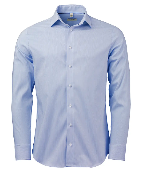 Oakmore Comfort Fit Skjorte Om04 Light Blue/white