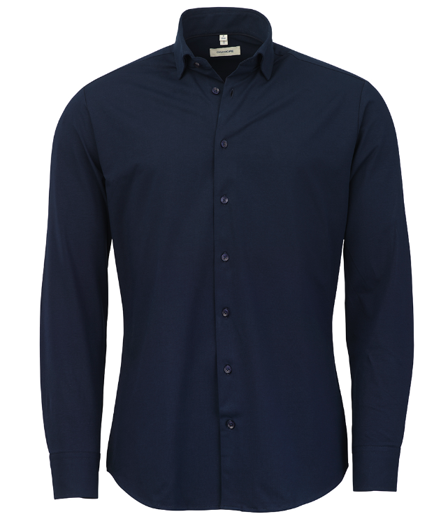 Oakmore Comfort Fit Jersey Skjorte Om08 Navy-47/48-3xl