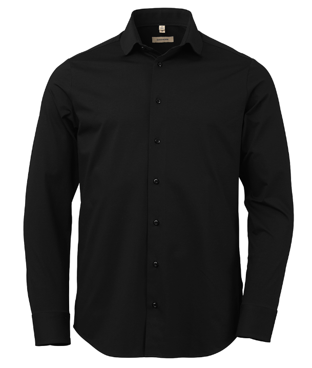 Oakmore Comfort Fit Jersey Skjorte Om08 Black-45/46-2xl