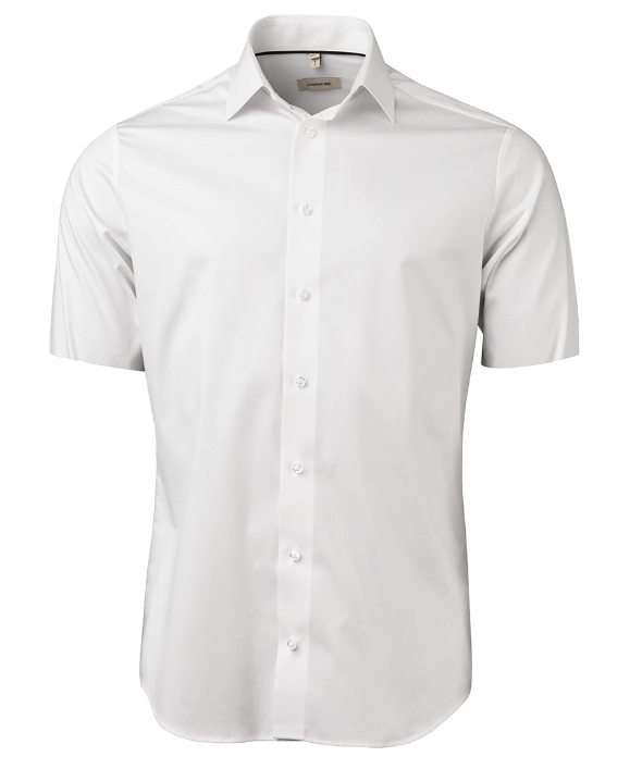 Oakmore Comfort Fit Kortærmet Skjorte Om01 White-45/46-2xl