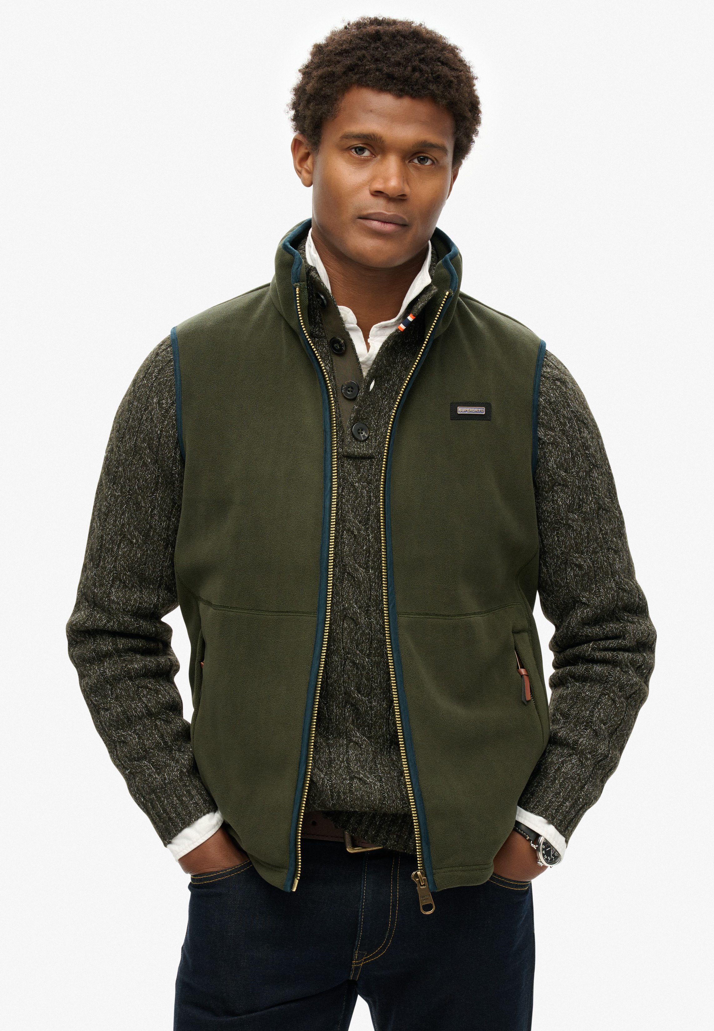 Superdry Fleece Vest M5012157a Goods Olive-small