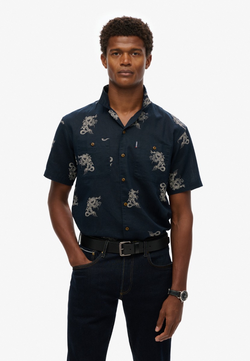 Superdry Kortærmet Skjorte M4010793a-f8o