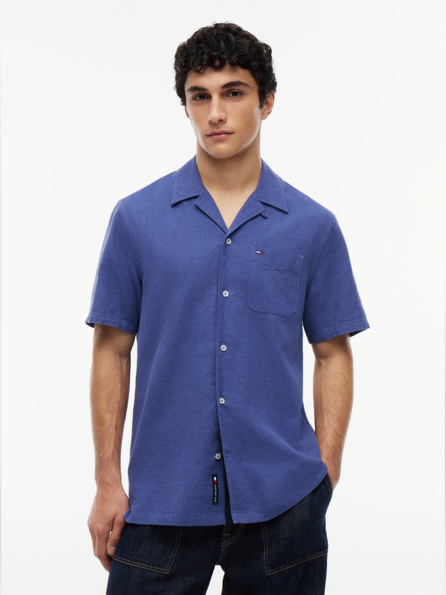 Tommy Hilfiger Kortærmet Hør Skjorte Dm0dm23058-c6q