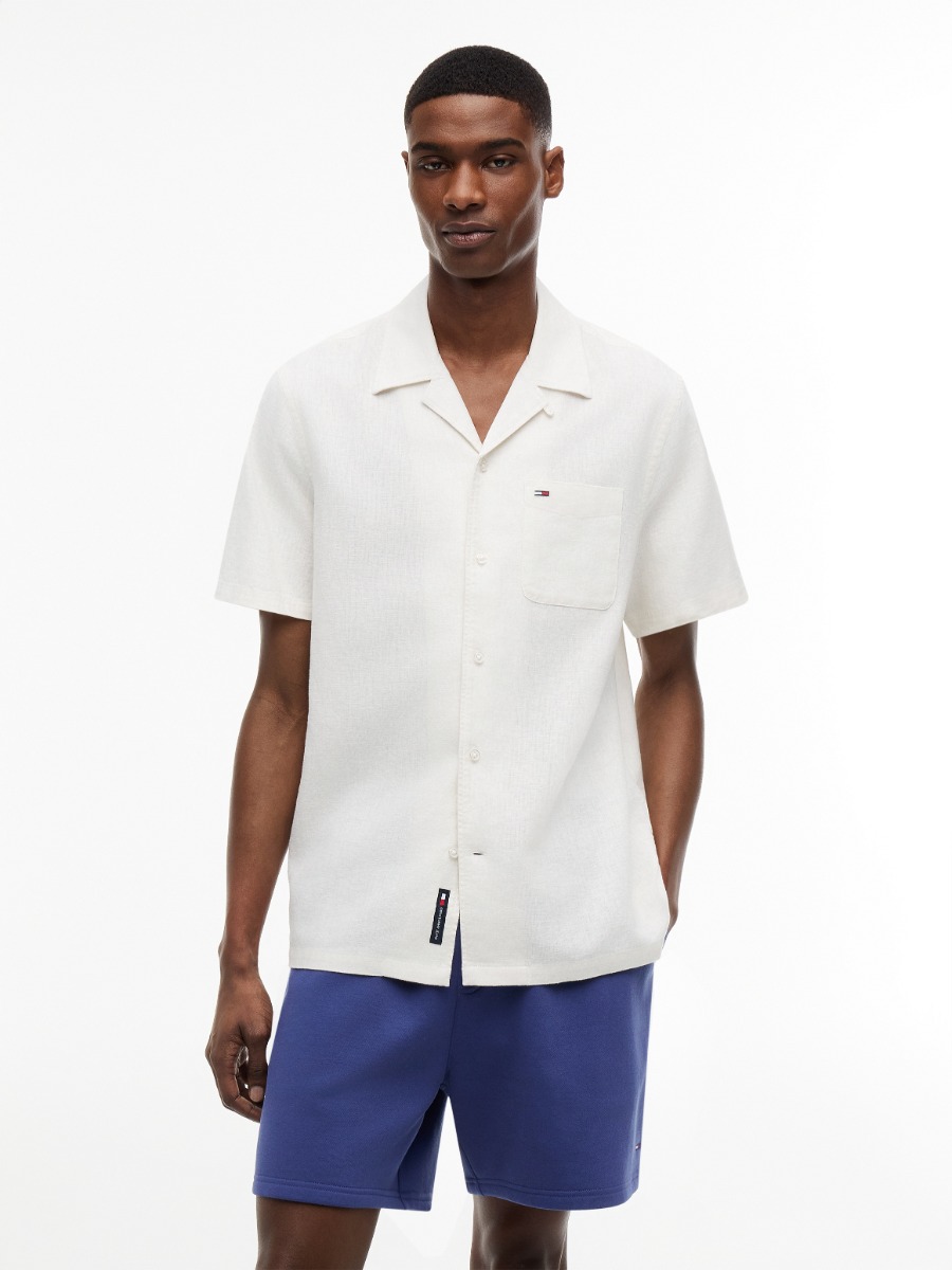 Tommy Hilfiger Kortærmet Hør Skjorte Dm0dm23058-ybl