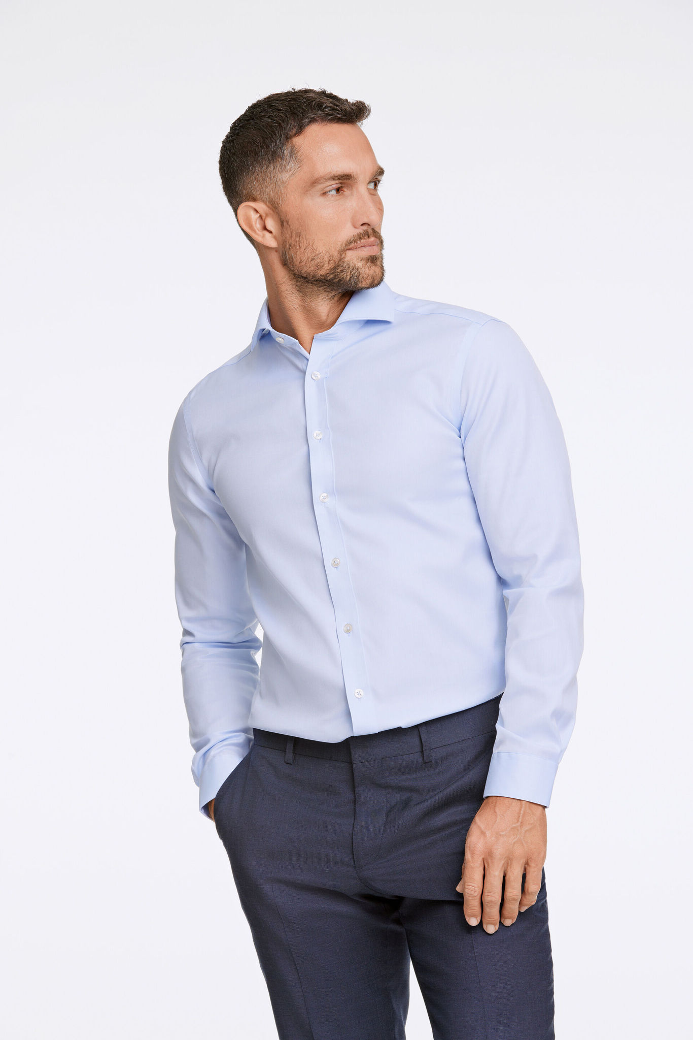 Lindbergh Teknisk Skjorte 30-242130s-light Blue