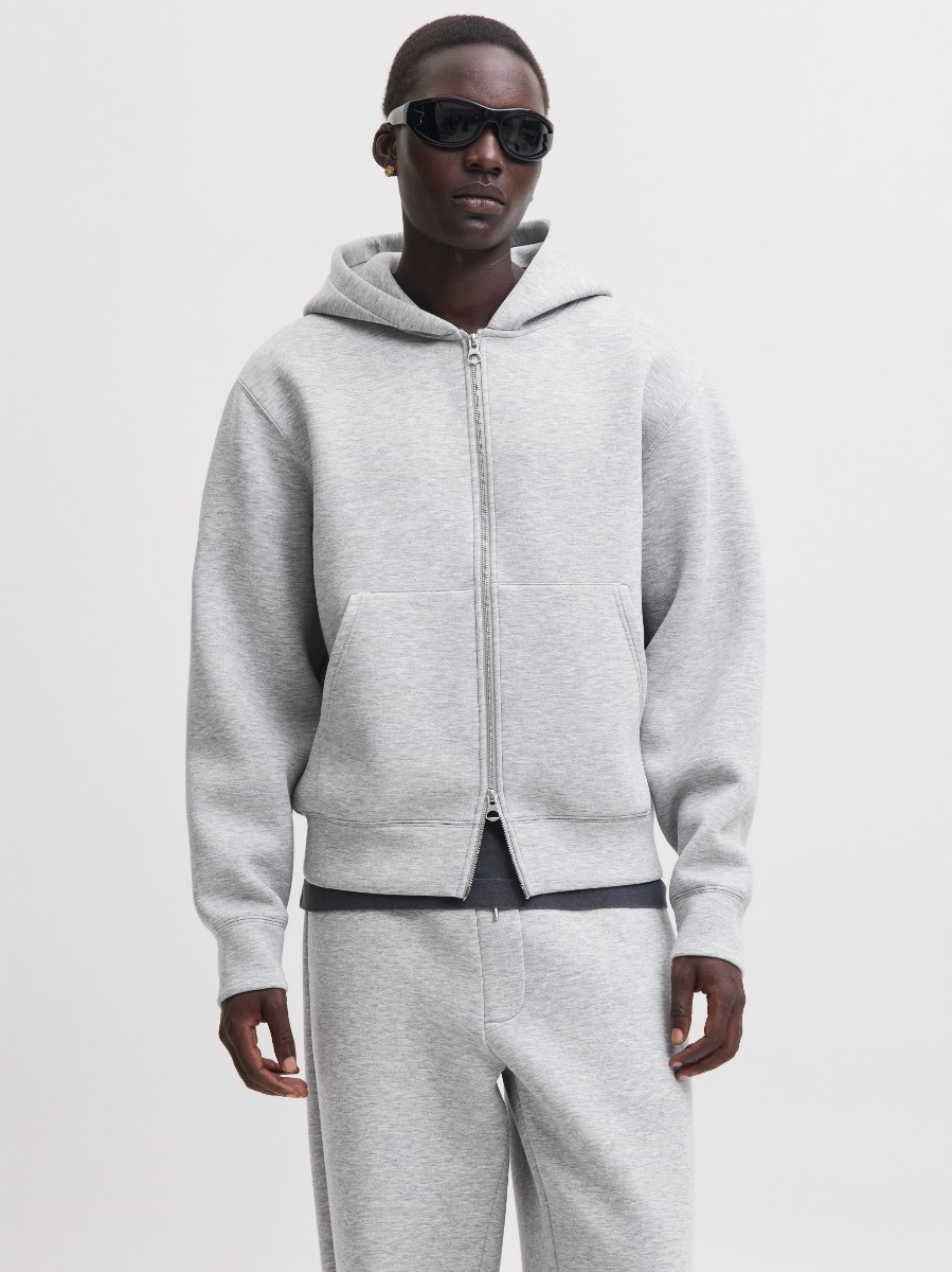 Jack & Jones Scuba Sweat Cardigan 12302694 Light Grey