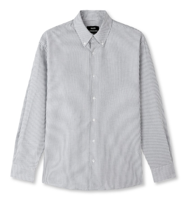 Mads Nørgaard Oxford Skjorte Sune Stripe 205041 White/parisian