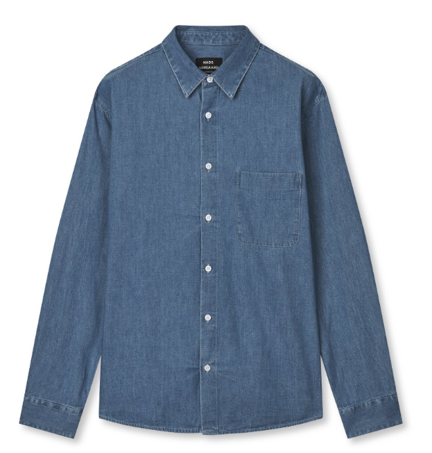 Mads Nørgaard Denim Skjorte Sune 206052 Blue