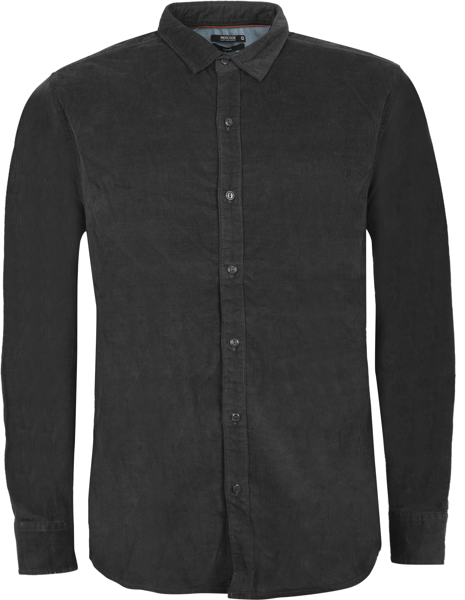 Indicode Fløjls Skjorte Inryan 25-188-black