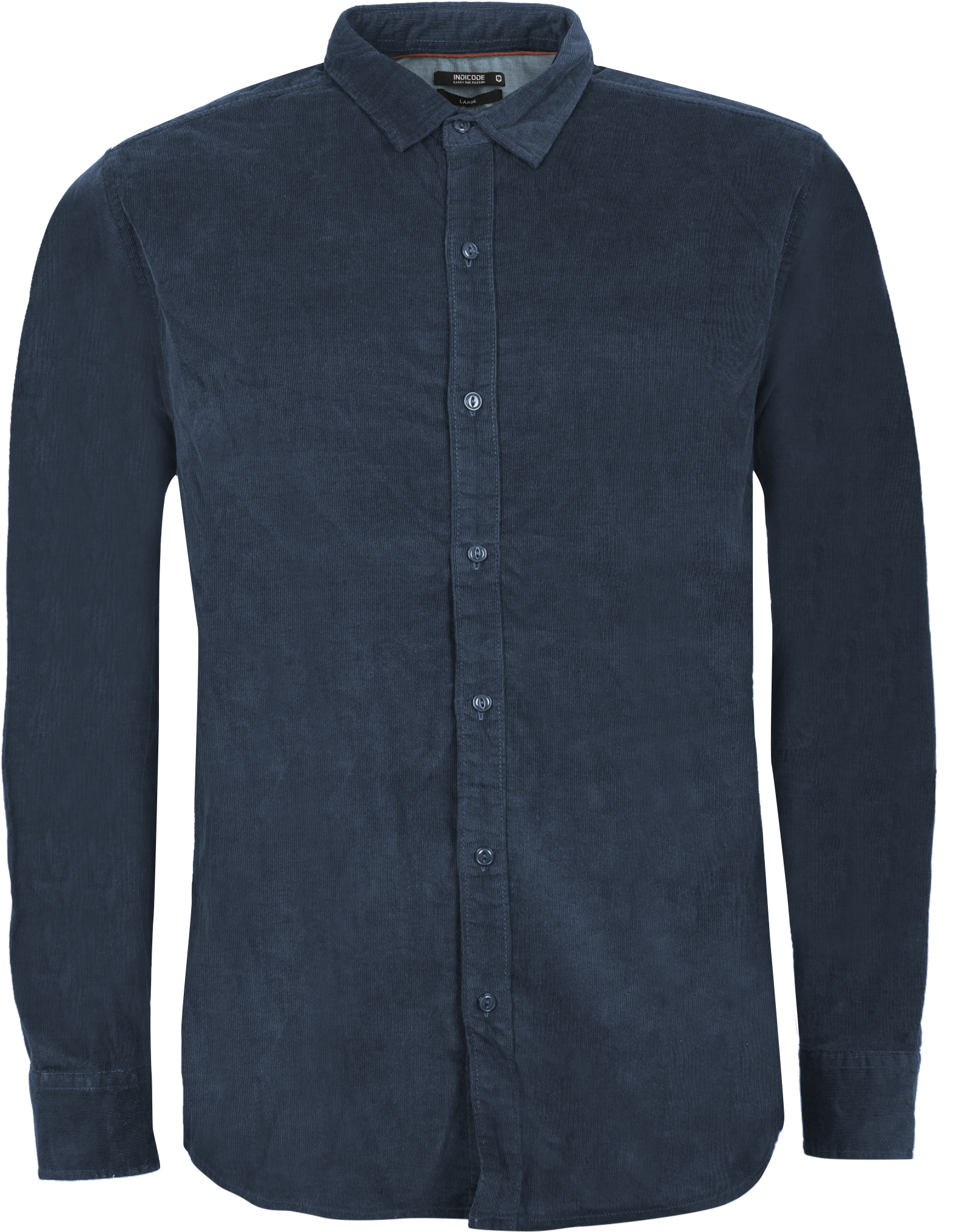 Indicode Fløjls Skjorte Inryan 25-188-navy