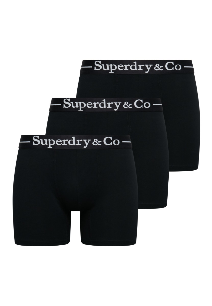 Superdry 3-pack Boxer Briefs M3110480a Dnx - Black