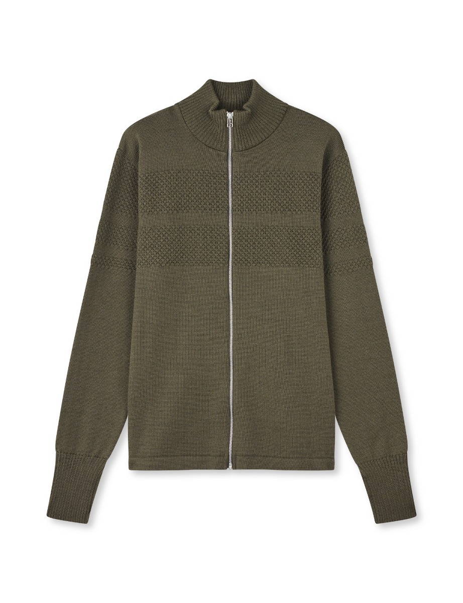 Mads Nørgaard Cardigan Klemens Zip 200860 Tarmac
