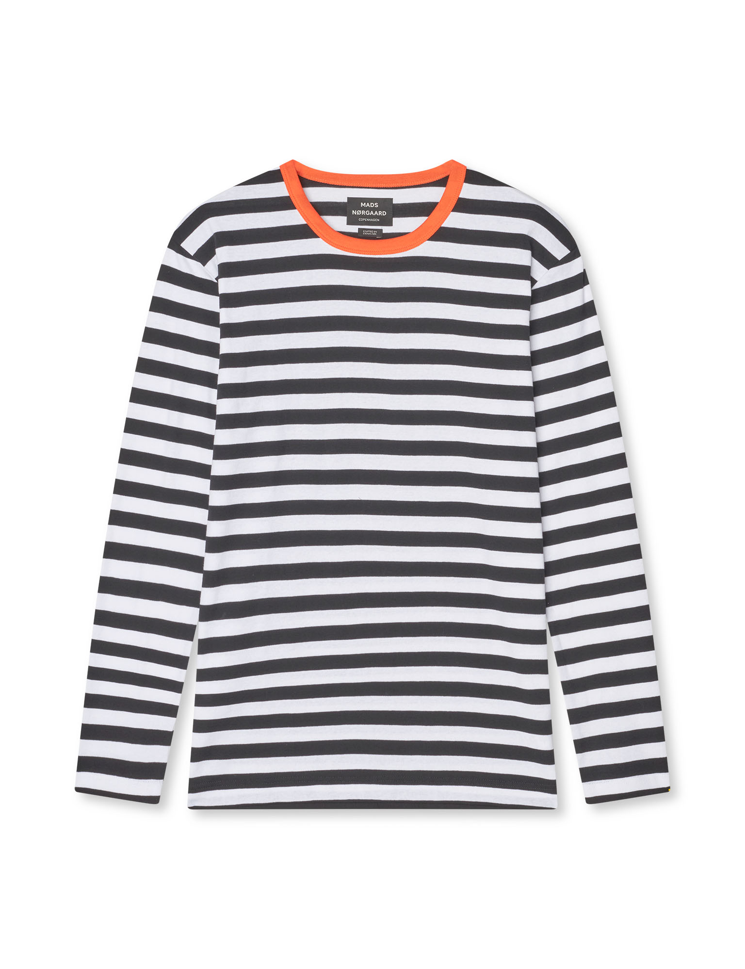 Mads Nørgaard Langærmet T-shirt Tobias Black/white-medium