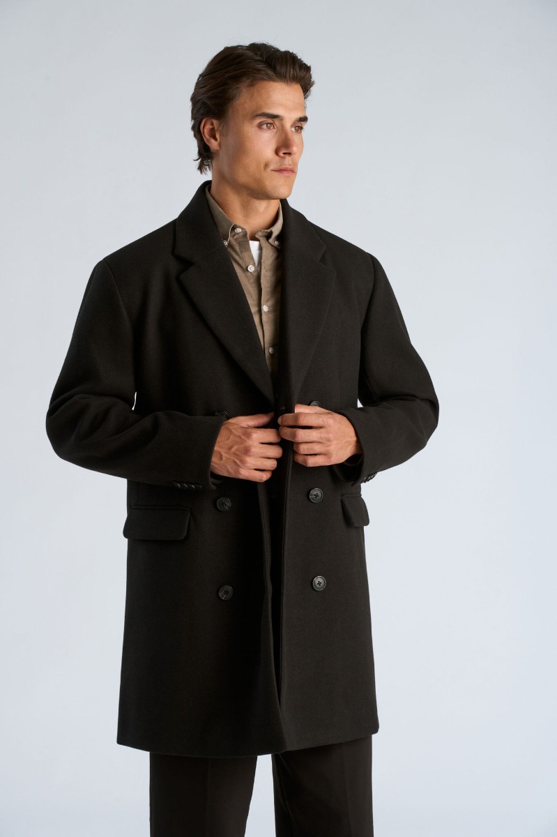 Lindbergh Dobbeltradet Frakke 30-303020b - Black