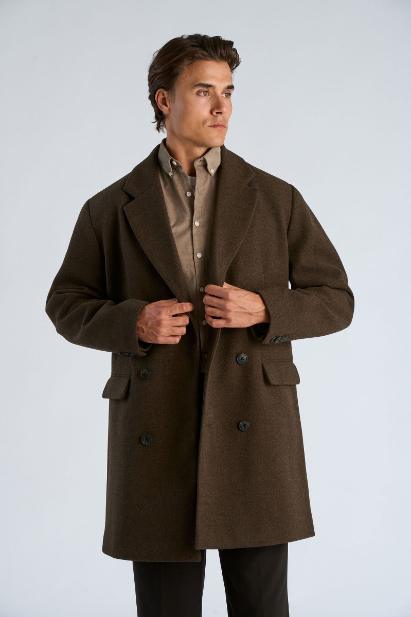 Lindbergh Dobbeltradet Frakke 30-303020b - Brown